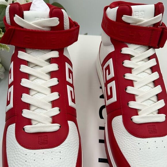 Men’s Givenchy high top pebble,grain  Leather sneakers, size 45 made in Portugal - Picture 12 of 12